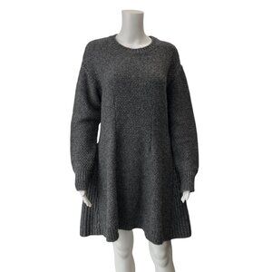 Stella McCartney Gray Knit Pullover Sweater Mini Alpaca Tunic Dress size IT 44/8
